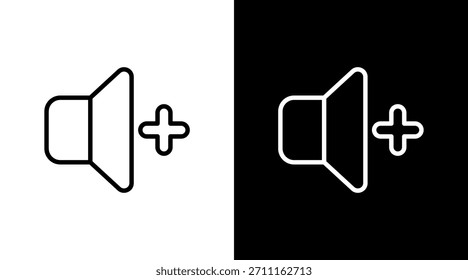 Lautstärke nach oben Weiß Symbol Set Design