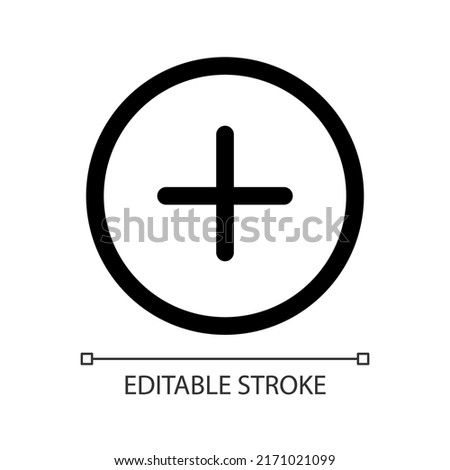 Volume up white linear ui icon. Media player control. Add file to playlist. GUI, UX design. Outline isolated user interface element for app and web. Editable stroke. Arial font used