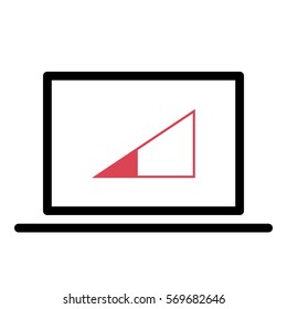 Volume_Wifi icon - Flat design, glyph style icon - Colored enclosed in a computer