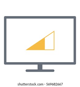 Volume_Wifi icon - Flat design, glyph style icon - Colored enclosed in a screen
