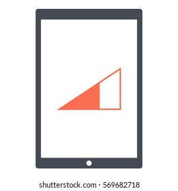 Volume_Wifi icon - Flat design, glyph style icon - Colored enclosed in a tablet