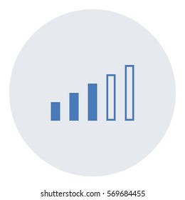 Volume_Wifi icon - Flat design, glyph style icon - Colored enclosed in a circle
