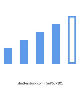 Volume_Wifi icon - Flat design, glyph style icon - Blue