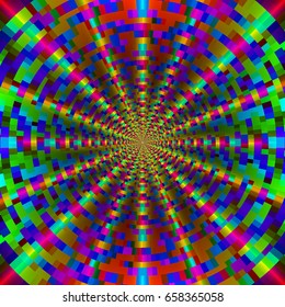 volumed colorful abstract background with glowing rays. vector illustration