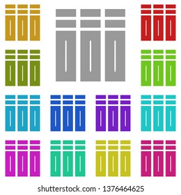 Volumes, text multi color icon. Simple thin line, outline vector of Text editor icons for UI and UX, website or mobile application