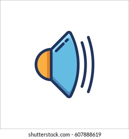 Volume/sound flat outline icon