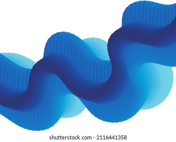 Volumetric 3D wave. Layout for presentation. Design element.