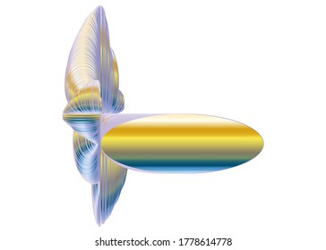Volumetric abstract shape banner gradients vector