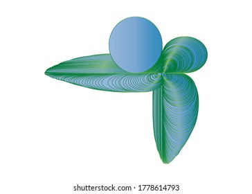 Volumetric abstract shape banner gradients vector