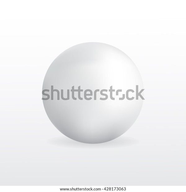 Volumetric Ball On White Background Isolated Stock Vector (Royalty Free ...