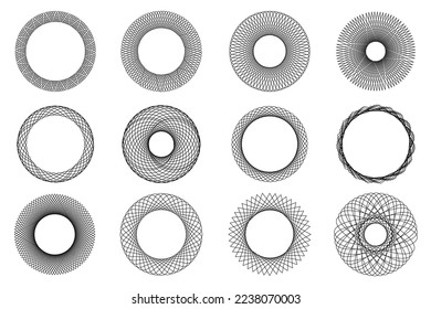 Volumetric circles mesh. Vector illustration. Stock image.