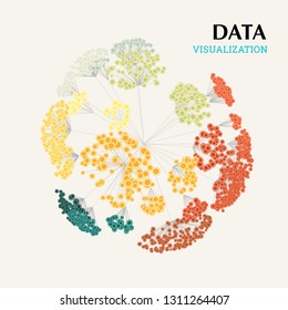 Volumetric data complexity representation. Big data concept visualization. Analytics abstract concept. Spatial graphic background.