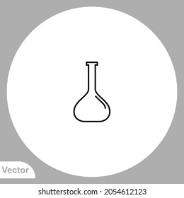 Vector de signo de icono de matraz volumétrico,Símbolo, ilustración de logotipo para web y móvil