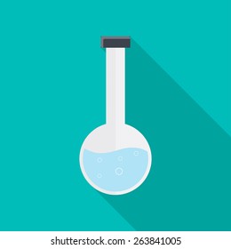 Volumetric Flask with long shadow