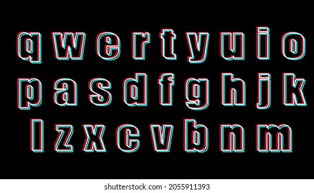 volumetric font on a black background