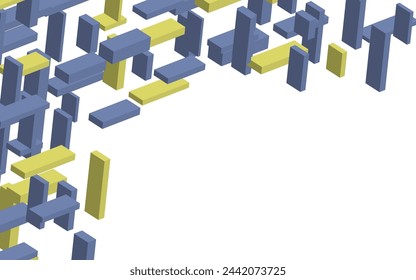 Formas geométricas volumétricas. Fondo abstracto del vector. Diseño de portada para revista, libro, protector de pantalla, banner.