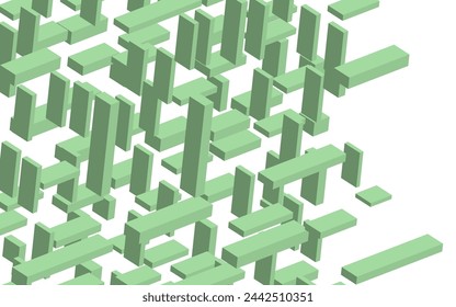 Volumetric geometric shapes. Abstract vector background. Cover design for magazine, book, screensaver, banner.