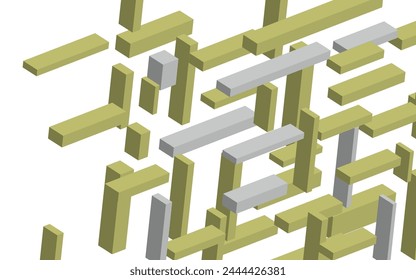 Volumetric geometric shapes. Abstract vector background. Cover design for magazine, book, screensaver, banner.