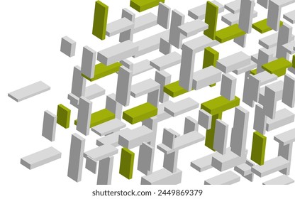 Volumetric geometric shapes. Abstract vector background. Cover design for magazine, book, screensaver, banner.