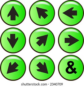 Volumetric glass buttons for web of player of different color
