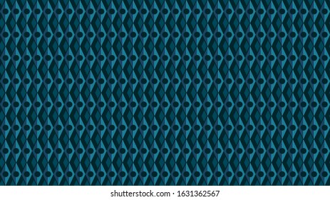 Volumetric grid of blue-green triangles that are elongated vertically.