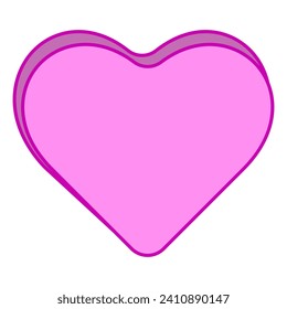 Volumetric heart line icon. Romance, relationships, love, date, compliment. Vector icon for business and advertising