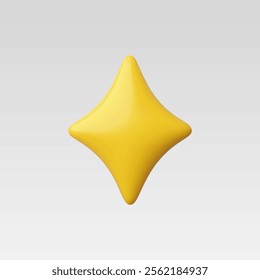 Volumetric icon of a golden star vector illustration