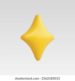 Volumetric icon of a golden star vector illustration