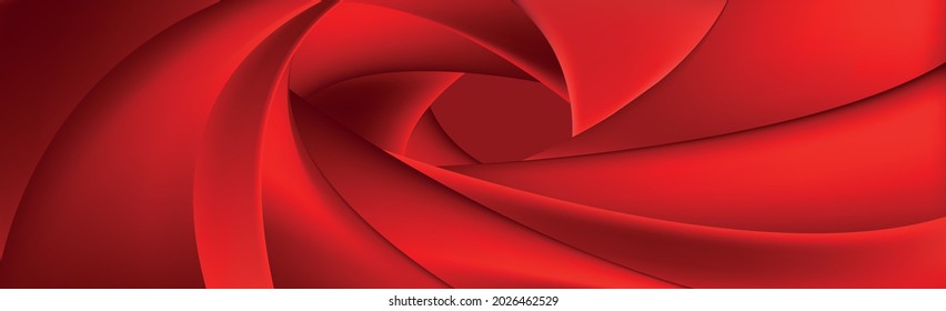 Volumetric lines on a red background - panoramic background