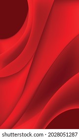 Volumetric lines on a red background - panoramic background