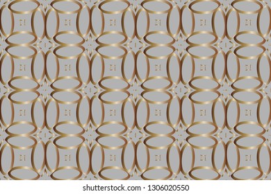Volumetric metal mosaic on a colored background. design solution for interior decoration, floor steps, walls. Retro elegant  flourishes ornamental frame design and pattern background. 