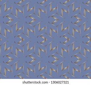 Volumetric metal mosaic on a colored background. design solution for interior decoration, floor steps, walls. Retro elegant  flourishes ornamental frame design and pattern background. Vector. 