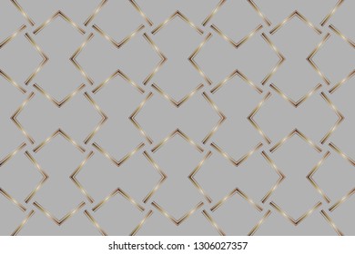 Volumetric metal mosaic on a colored background. design solution for interior decoration, floor steps, walls. Retro elegant  flourishes ornamental frame design and pattern background. Vector. 