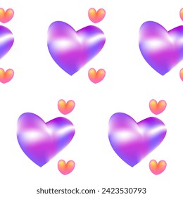 volumetric multi-colored heart pattern for Valentine's Day