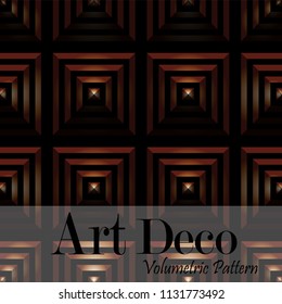 Volumetric pattern with simple geometric ornate for brand, product, gift or card background