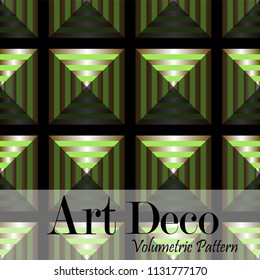 Volumetric pattern with simple geometric ornate for brand, product, gift or card background