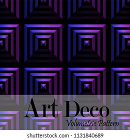 Volumetric pattern with simple geometric ornate for brand, product, gift or card background
