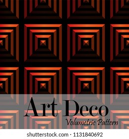 Volumetric pattern with simple geometric ornate for brand, product, gift or card background