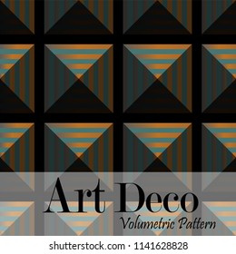 Volumetric pattern with simple geometric ornate for brand, product, gift or card background