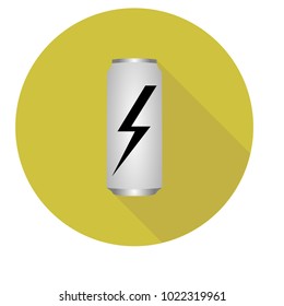 volumetric power engineer with a gradient in a yellow circle with a shadow and a gray gradient in the middle on a white background and a black lightning