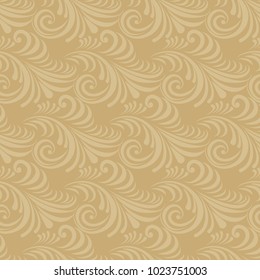 Volumetric seamless floral pattern background. Paper cut out seamless floral pattern.