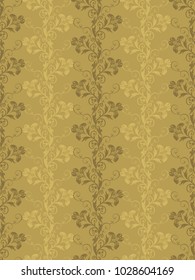 Volumetric seamless floral pattern background. Paper cut out seamless floral pattern.