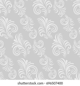 Volumetric seamless floral pattern background. Paper cut out seamless floral pattern.