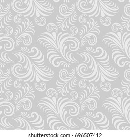 Volumetric seamless floral pattern background. Paper cut out seamless floral pattern.