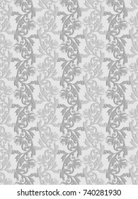 Volumetric seamless floral pattern background. Paper cut out seamless floral pattern.