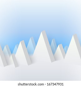 Volumetric snowy mountains