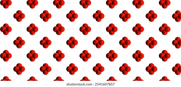 Figuras esféricas volumétricas negro y rojo sin patrón