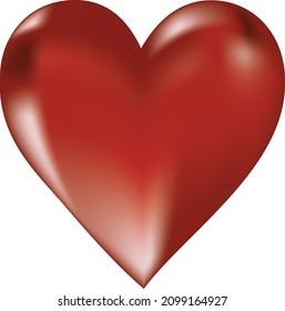 Volumetric symbol of the human heart. Vector illustration.