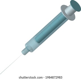 Volumetric syringe made in vector