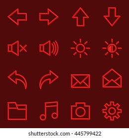 Volumetric Web Icon Collection, 3d sign Vector Illustration.